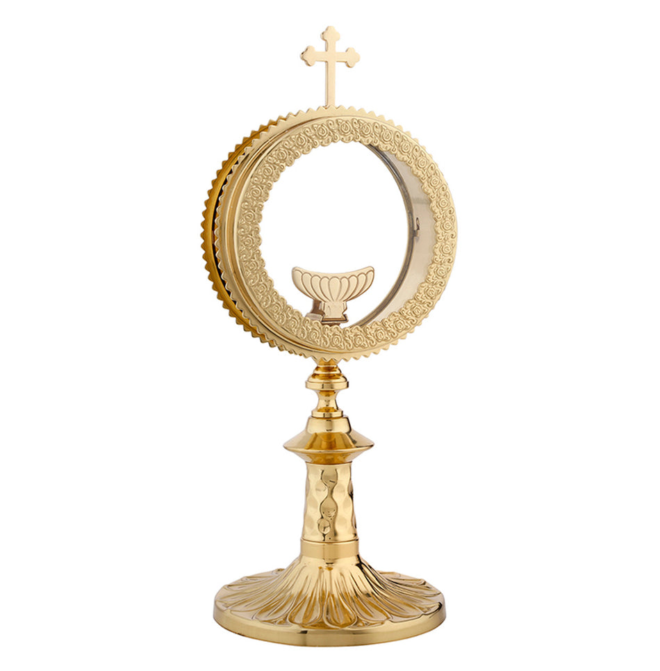 Monstrance with Removable Gold Plated Luna