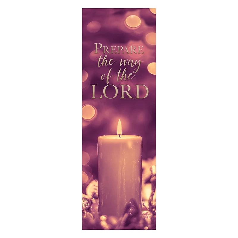 Candle Prepare the Way of the Lord Banner