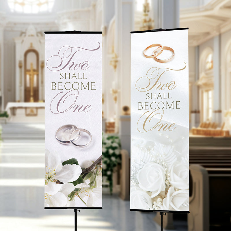 Two Shall Become One Gold Banner by Christian Brands, product view 2