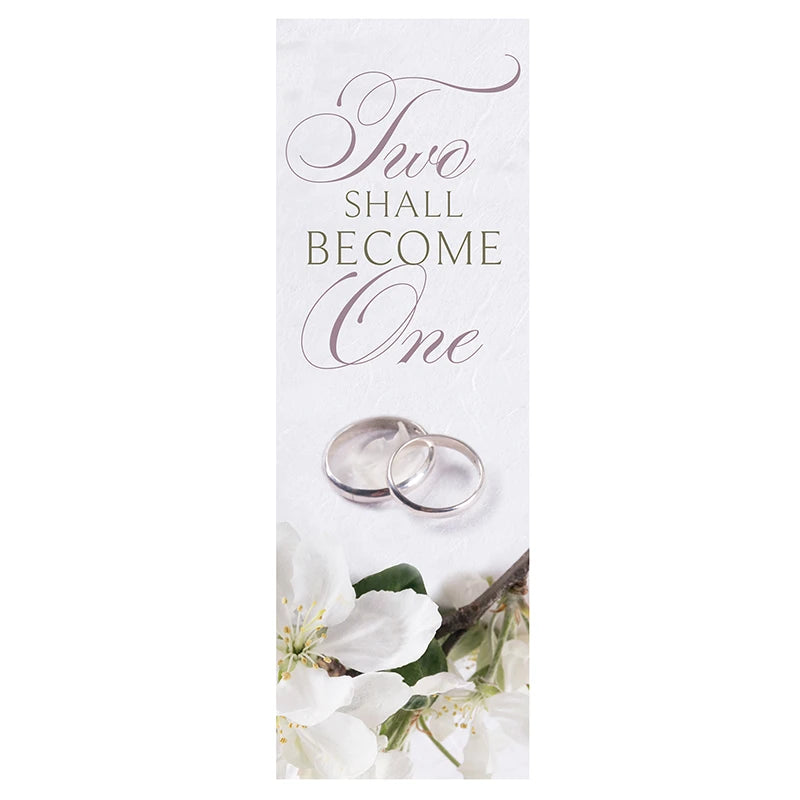 Two Shall Become One Silver Banner
