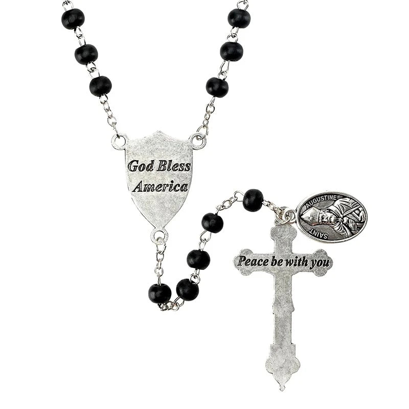 Pope Leo XIV Wood Rosary by Catholic Brands, product view 2