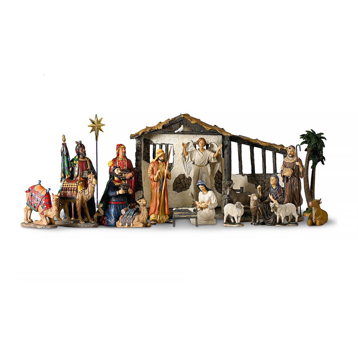 20Pc Nativity 10H-xtra animals/palm tree by Dicksons