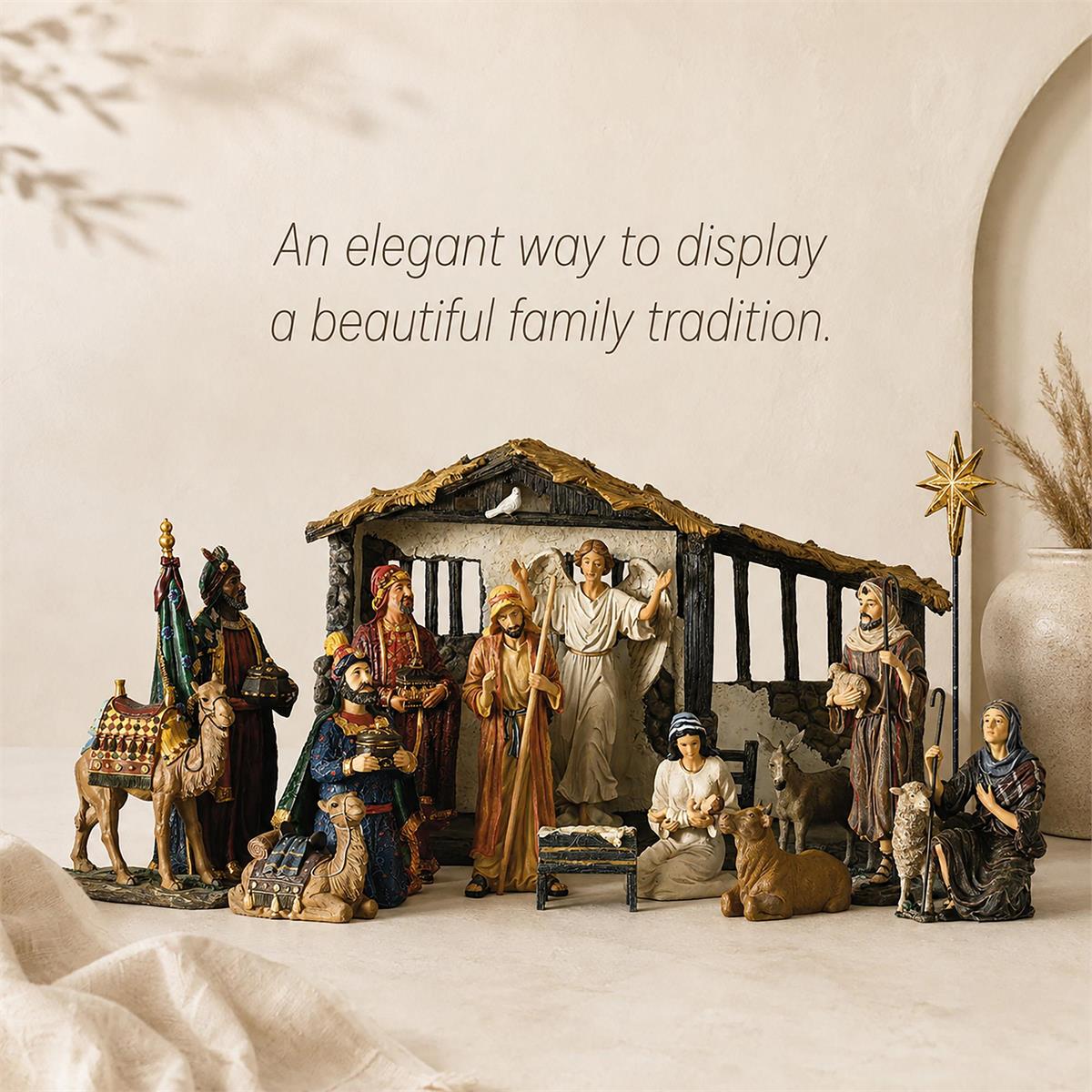 Real Life Nativity - 16 piece - 14H Set by Dicksons, product view 3