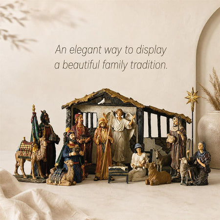 Real Life Nativity - 16 piece - 14H Set by Dicksons, product view 3