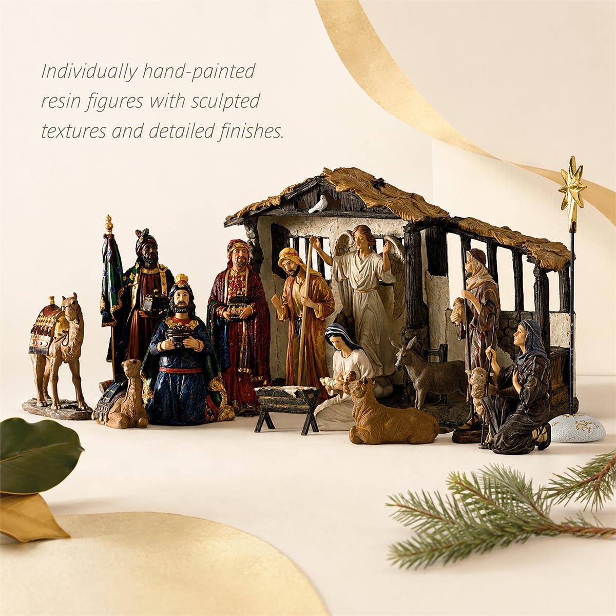 Real Life Nativity - 16 piece - 14H Set by Dicksons, product view 4