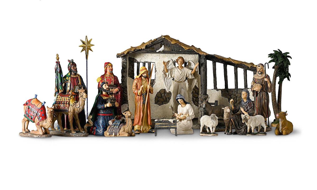 20Pc Nativity 14H-xtra animals/Palm Tree by Dicksons