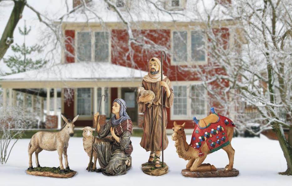 4Pc Shepherds/Animals Outdoor Nativity by Dicksons, product view 7