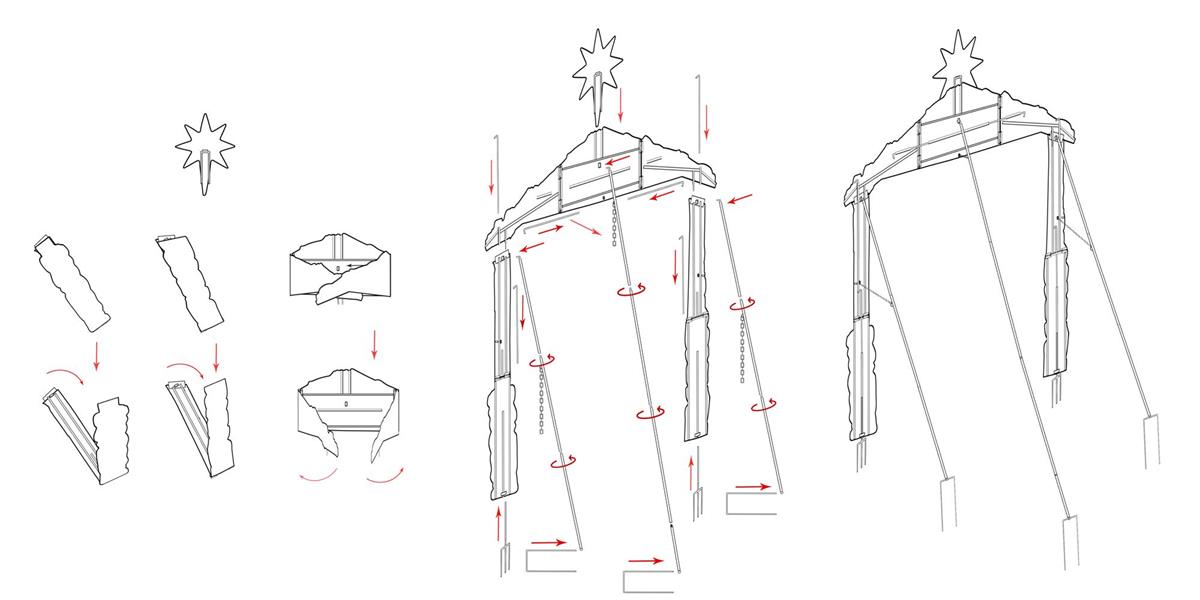 81H Stable for Outdoor Nativity Set by Dicksons, product view 3