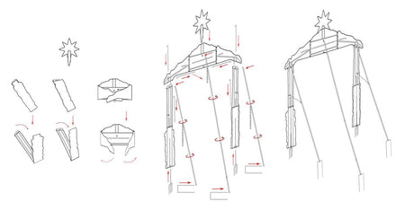 81H Stable for Outdoor Nativity Set by Dicksons, product view 3