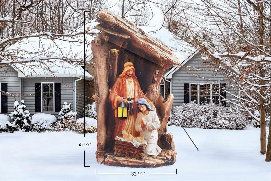 Silent Night Lighted Outdoor Nativity by Dicksons, product view 2