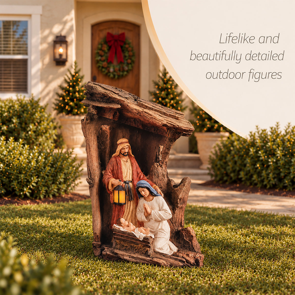 Silent Night Lighted Outdoor Nativity by Dicksons, product view 5