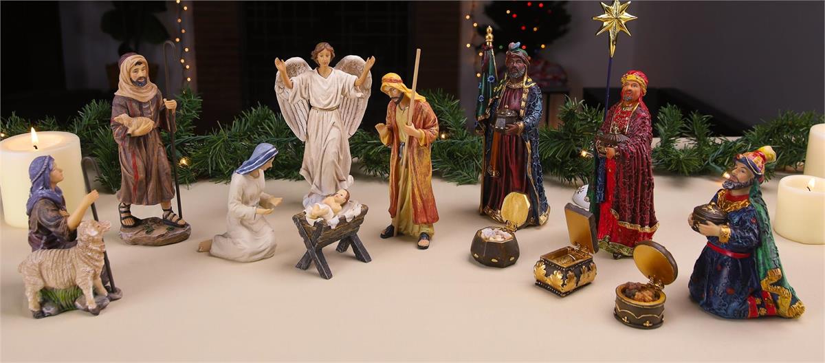 23Pc Nativity 5H with stable/all pieces by Dicksons, product view 10