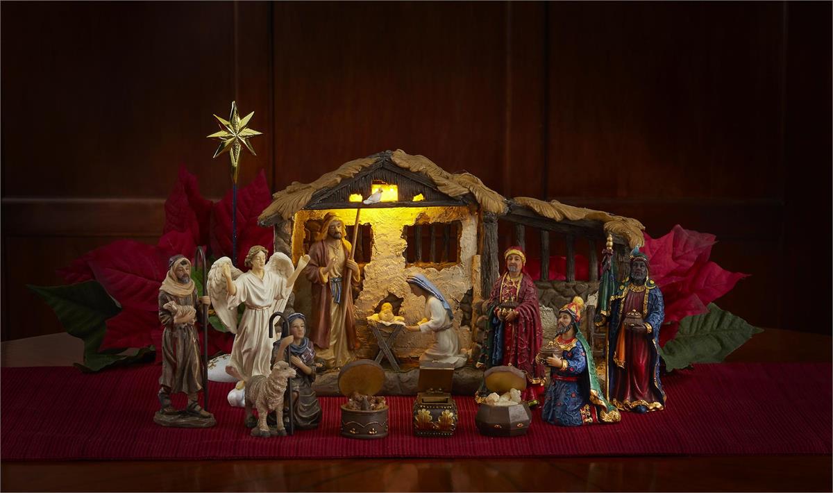 23Pc Nativity 5H with stable/all pieces by Dicksons, product view 5