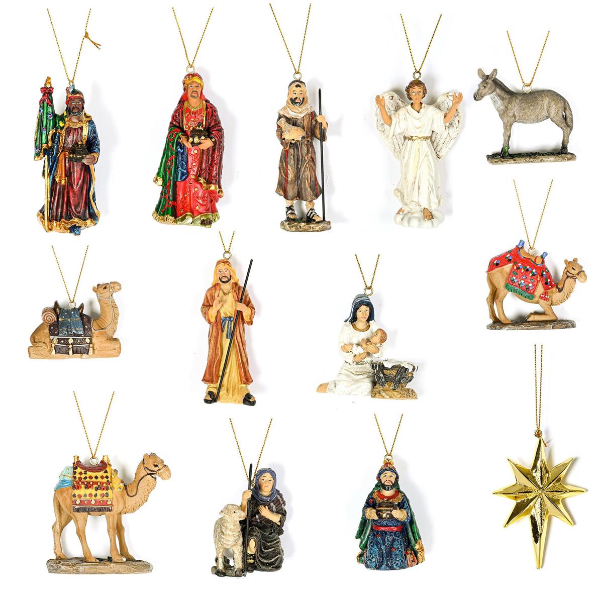 13Pc Ornament Set in wood keepsake chest by Dicksons