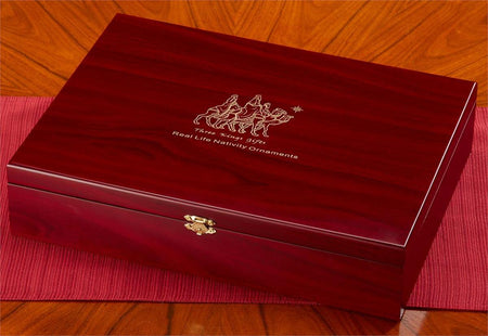 13Pc Ornament Set in wood keepsake chest by Dicksons, product view 4