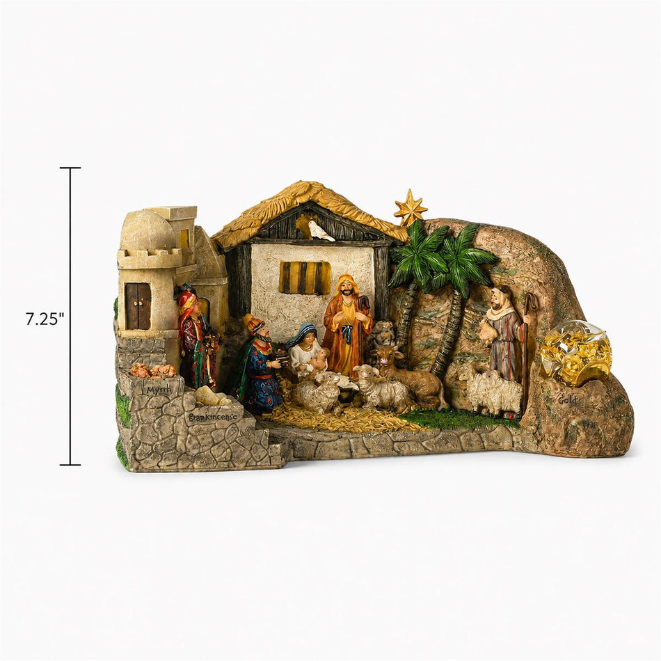 Deluxe Lighted Panorama Nativity with Gifts by Dicksons, product view 2