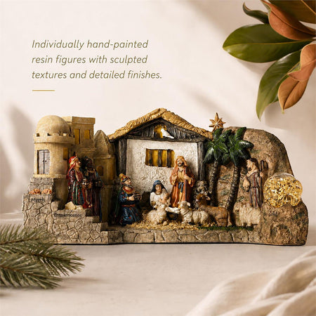 Deluxe Lighted Panorama Nativity with Gifts by Dicksons, product view 4
