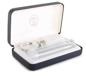 Silvertone Components Disposable Cup Communion Set with Blue Case