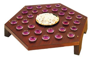 Solid Cherry Wooden Communion Tray & Cover Set - HUGE DISCOUNT