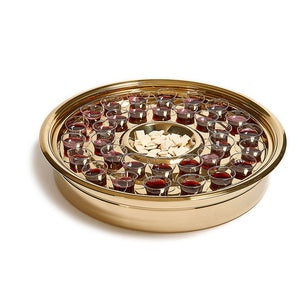 Remembrance Ware One-Pass Communion Tray & Disk - Brass or Silver