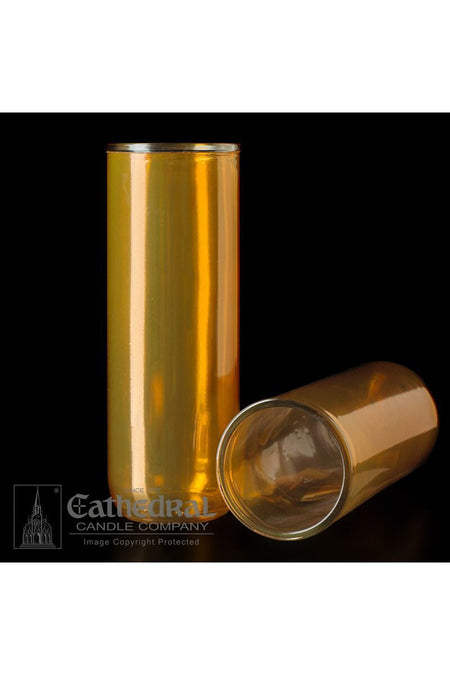 Reusable Glass Globes - Amber (5,6,7-Day) - UM1615-48 by Anchor Christian Distributors