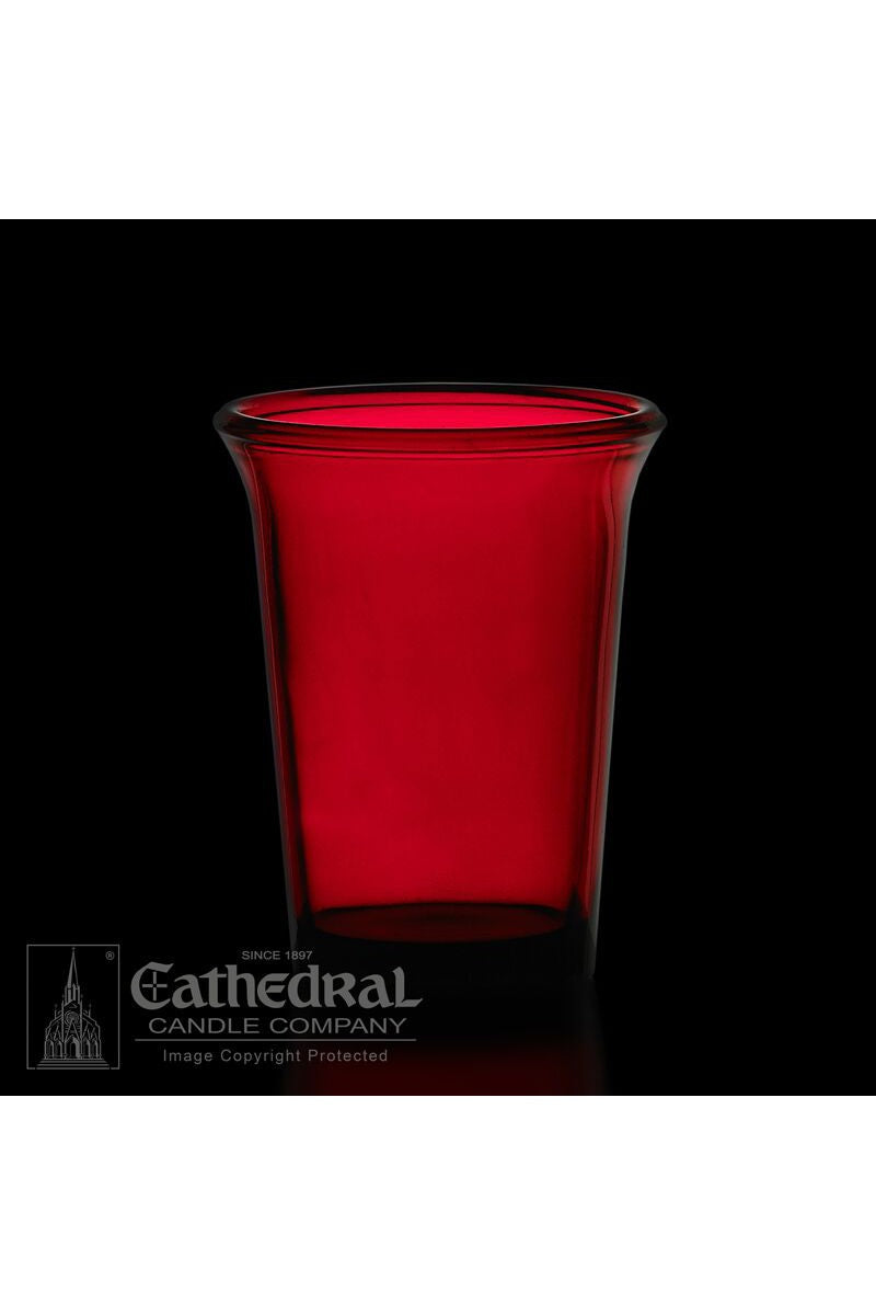 Ruby 24 Hour Votive Glasses - YS204-RU by Anchor Christian Distributors