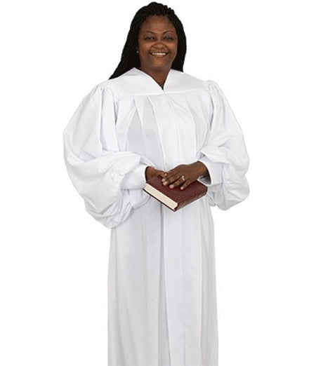 Women's Pulpit Robe Geneva - White Wonder Crepe by Christian Brands