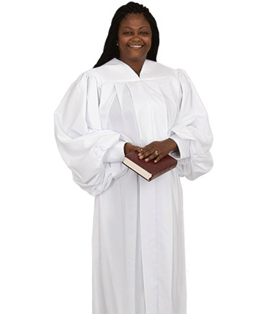 Women's Pulpit Robe Geneva - White Wonder Crepe by Christian Brands