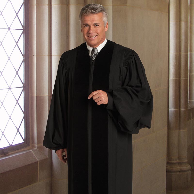 John Wesley Pulpit Robe - Black by Christian Brands, product view 2