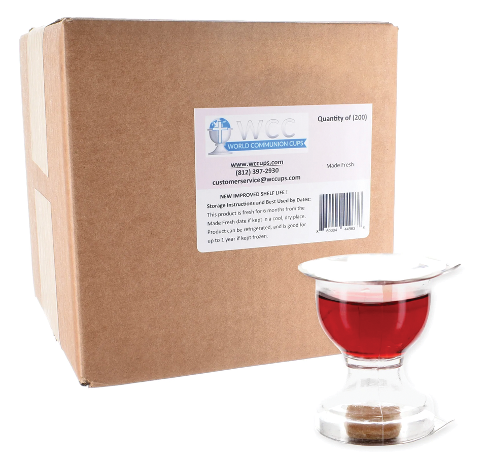 Sacramental Wine & Gluten Free Bread Chalice Pack of 100