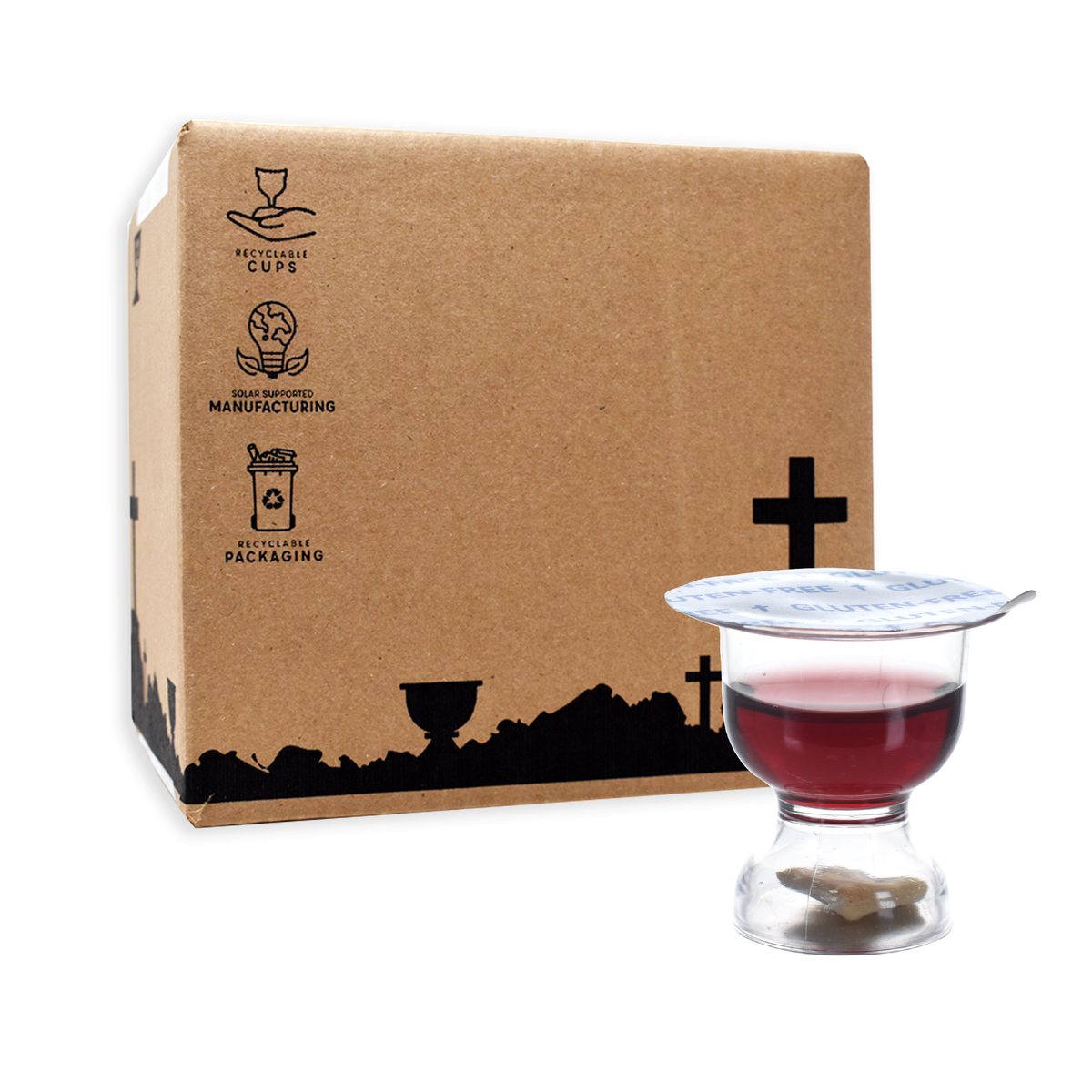 Sacramental Wine & Gluten Free Bread Chalice Pack of 200 by WCC, product view 7