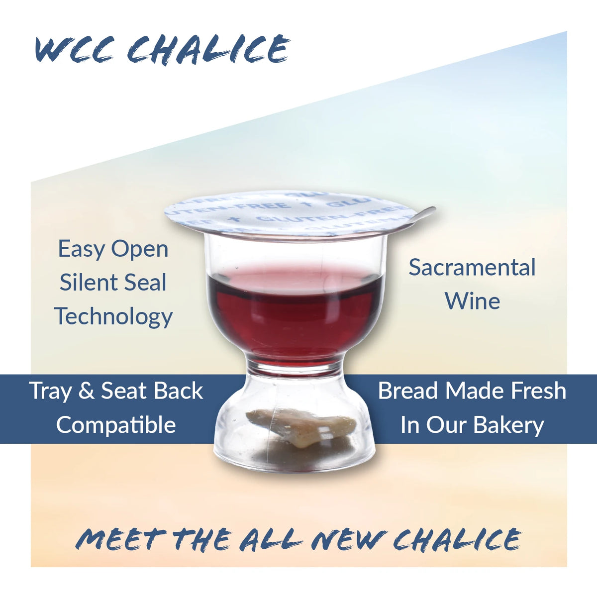 Sacramental Wine & Gluten Free Bread Chalice-Pack of 600 by WCC, product view 5