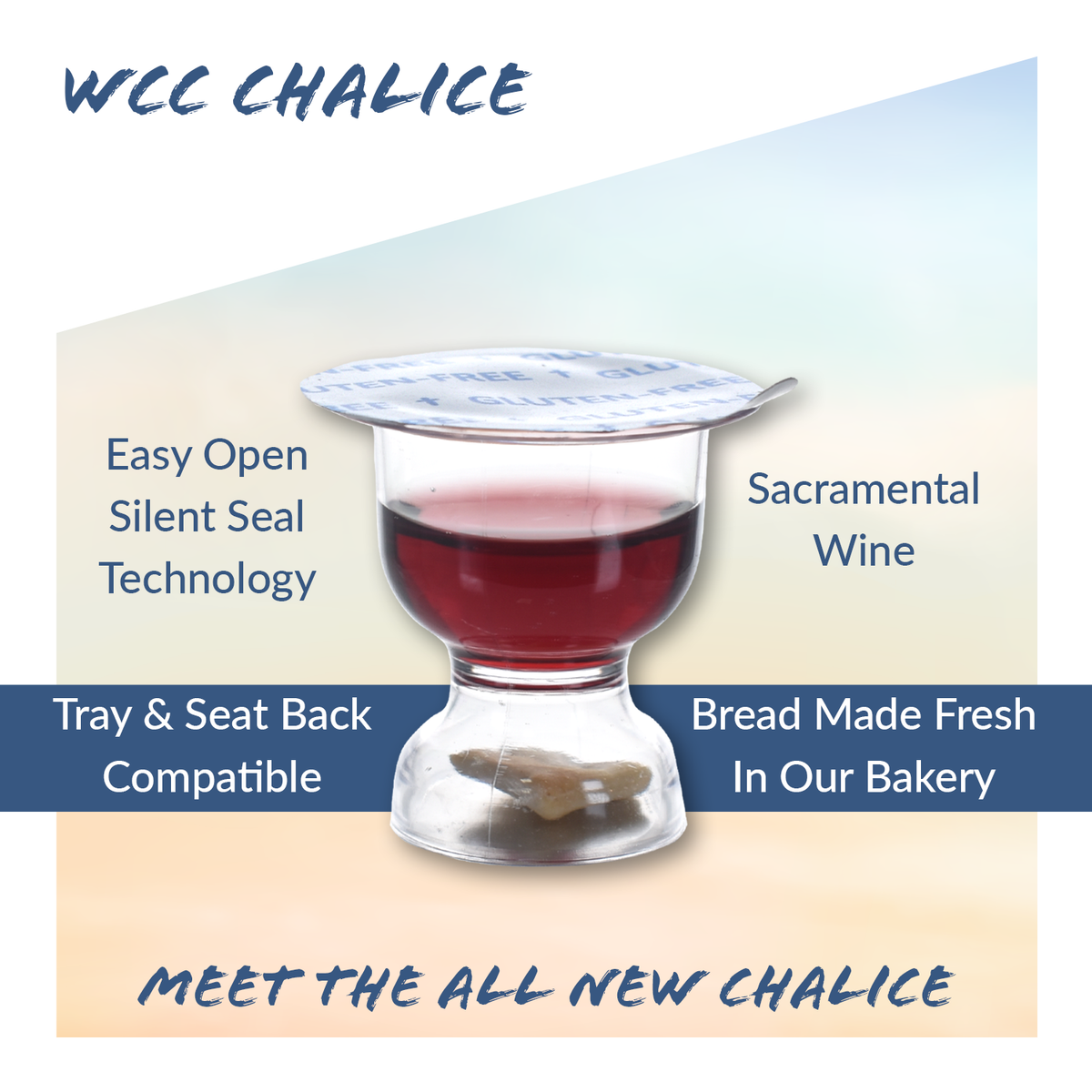 Sacramental Wine & Gluten Free Bread Chalice Pack of 100 by WCC, product view 5