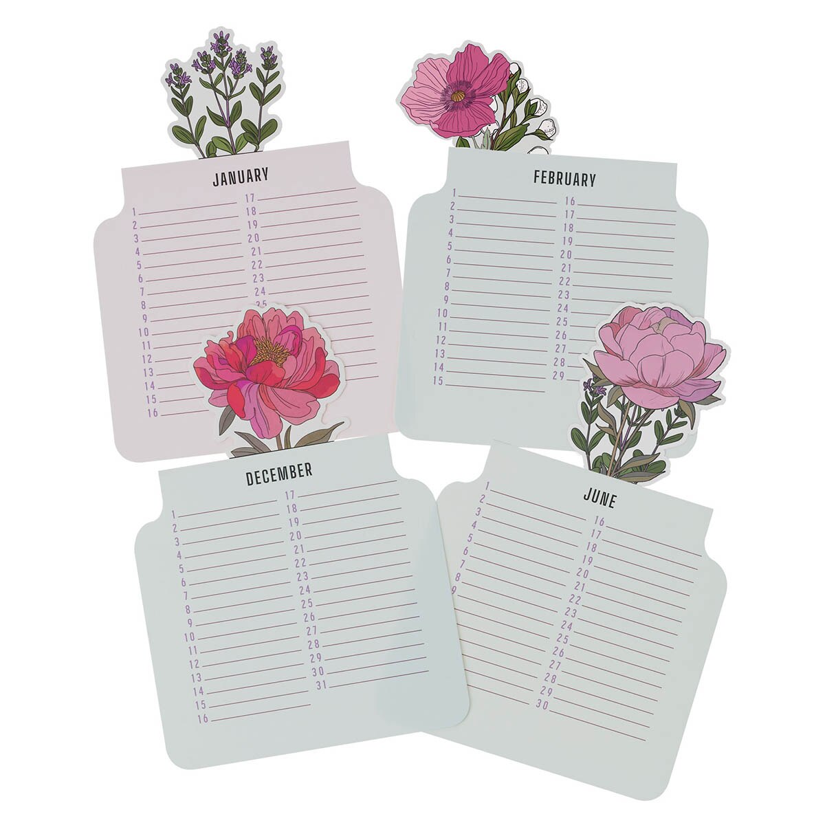 Bloom in His Grace Special Days Calendar - 2 Corinthians 12:9 by Christian Art Gifts, product view 4