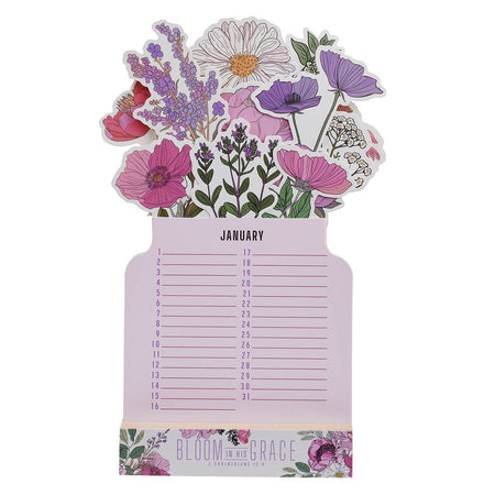 Bloom in His Grace Special Days Calendar - 2 Corinthians 12:9 by Christian Art Gifts, product view 7