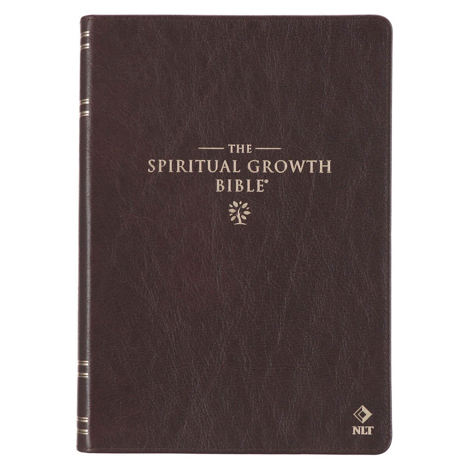 Brown Full-grain Leather Spiritual Growth Bible