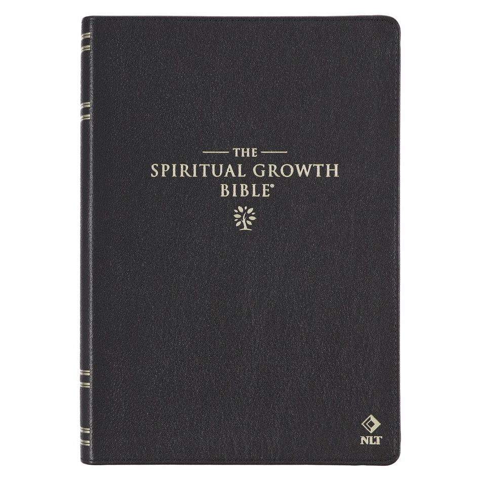 Black Full-grain Leather Spiritual Growth Bible