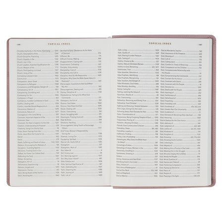 Dusty Mauve Faux Leather Spiritual Growth Bible by Christian Art Gifts, product view 7