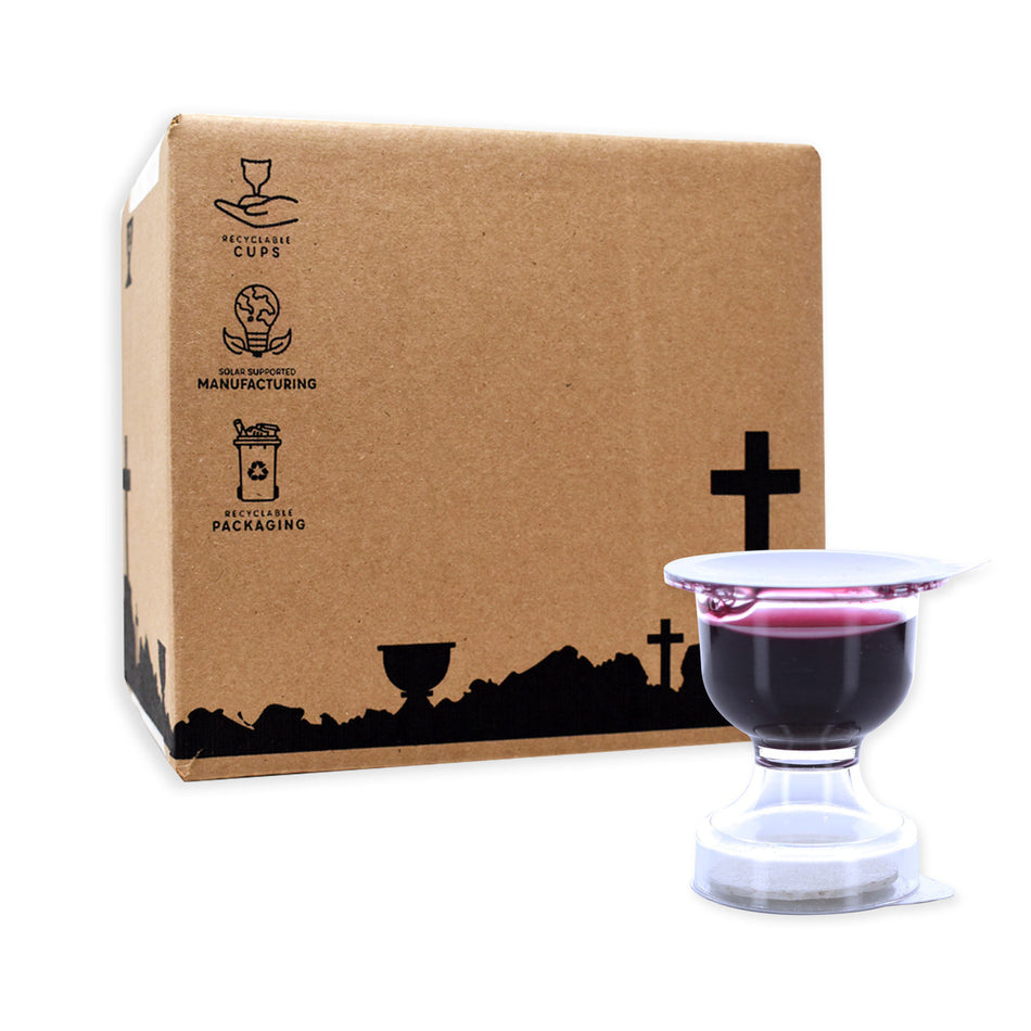 World Communion Chalice Concord Grape Juice and Whole Wheat Wafer - 1200 units