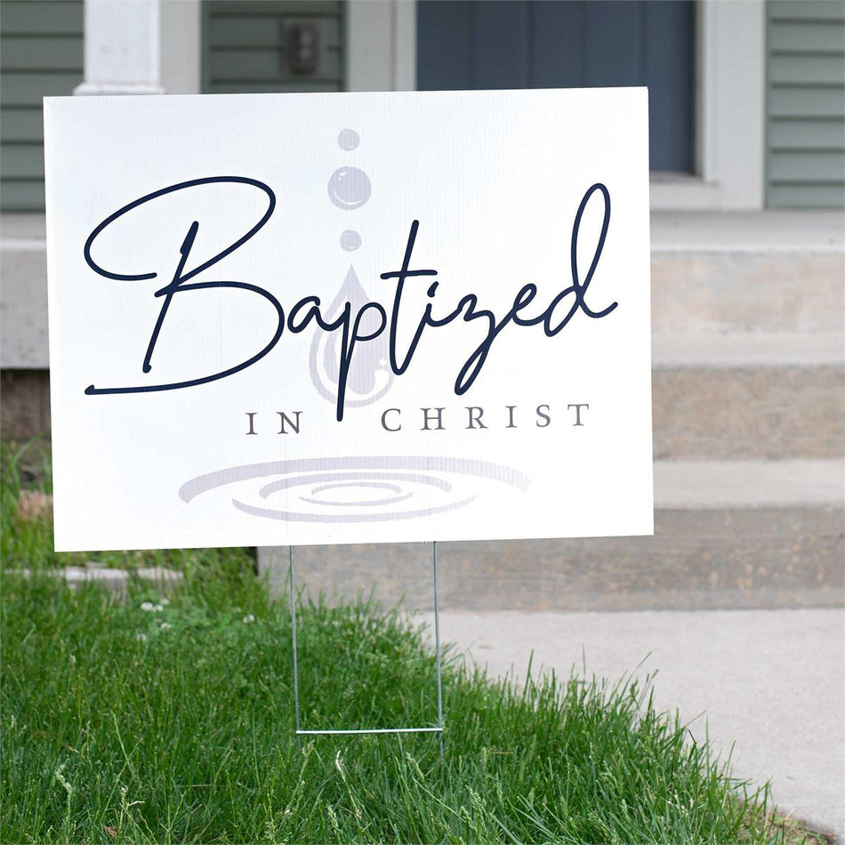 Yard Sign Baptized In Christ by Dicksons, product view 2