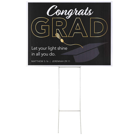 Yard Sign Congrats Grad Matt. 5:16 by Dicksons