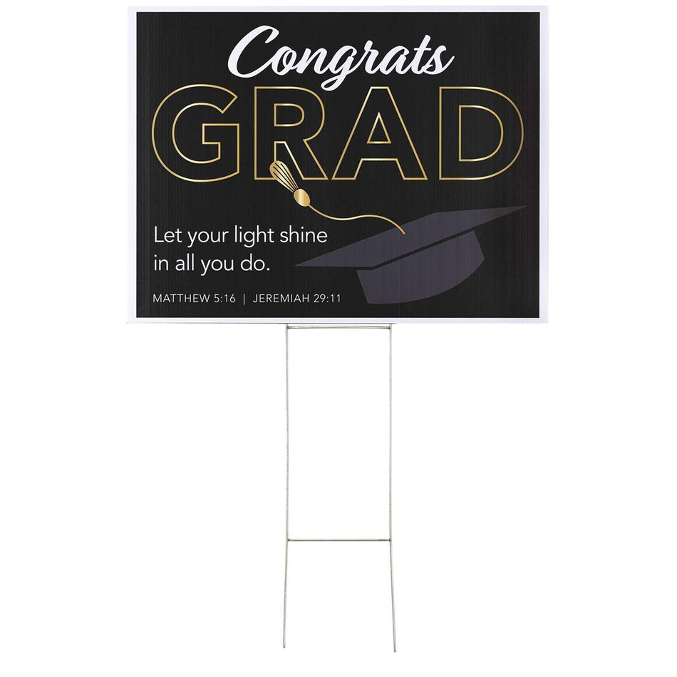 Yard Sign Congrats Grad Matt. 5:16 by Dicksons