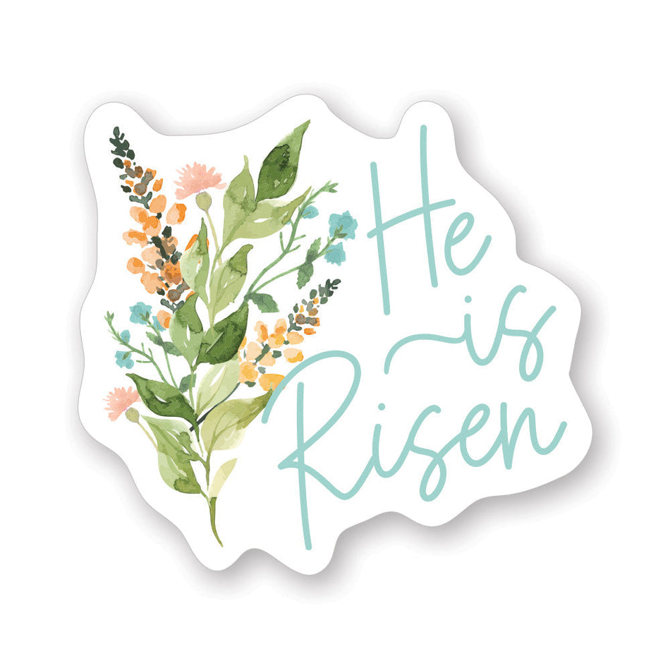 He Is Risen Bouquet Spring Vinyl Stickers by Anchor Christian Distributors