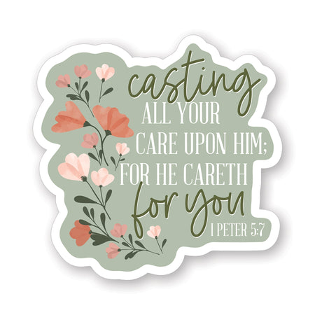 Casting Care Flowers Stickers by Anchor Christian Distributors