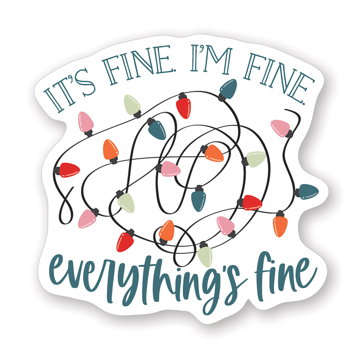 It's Fine Christmas Lights Stickers by Anchor Christian Distributors