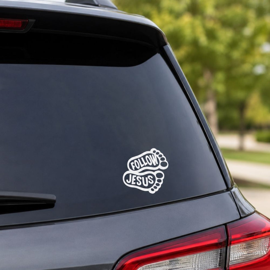 Vinyl Follow Jesus Feet Decal by Swanson Christian Products