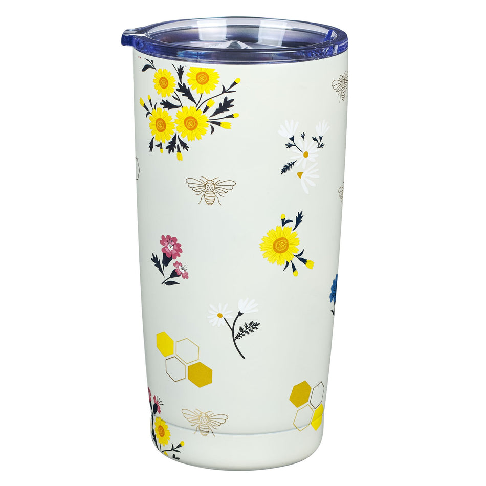 Kind Words are Like Honey Stainless Steel Travel Tumbler - Proverbs 16:24 by Christian Art Gifts, product view 2