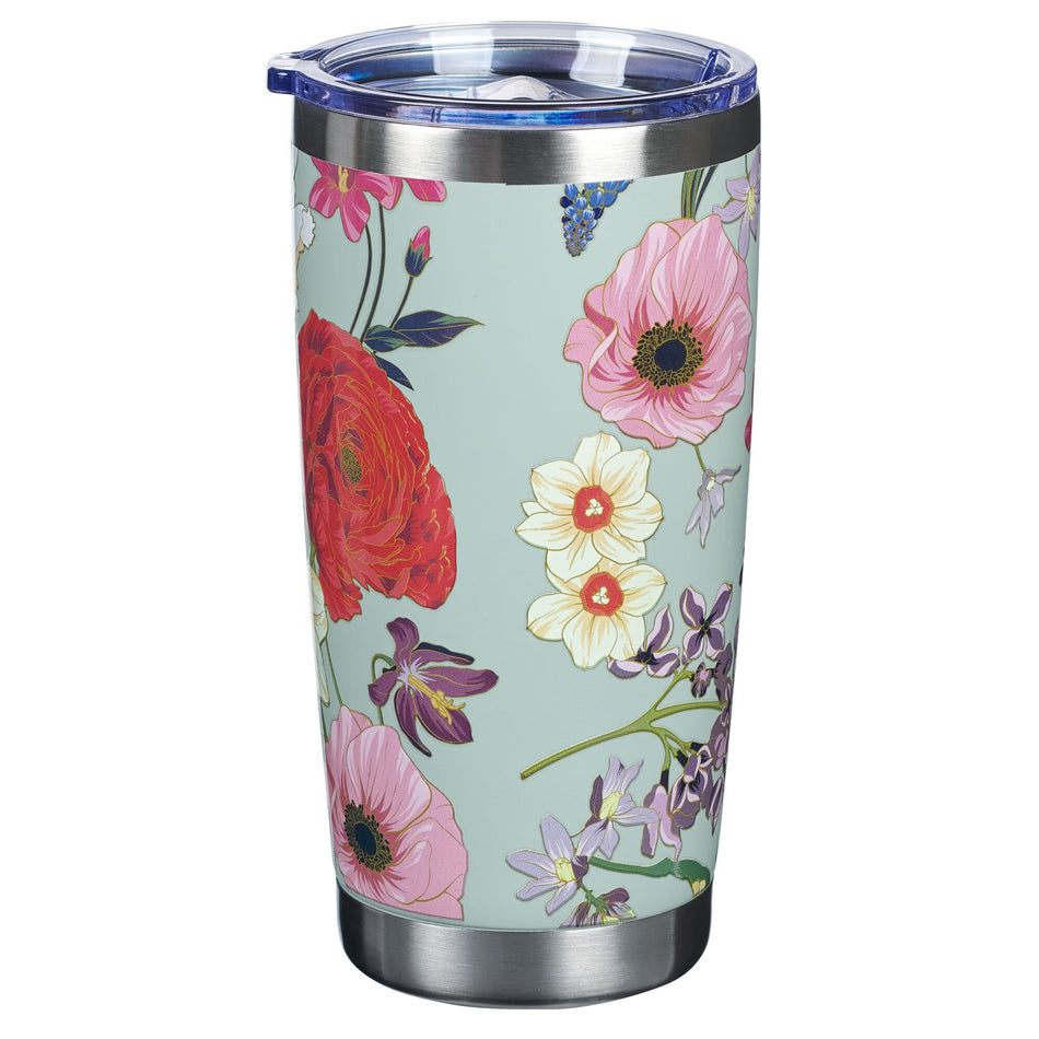 My Strength and My Song Stainless Steel Travel Tumbler - Exodus 15:2 by Christian Art Gifts, product view 2