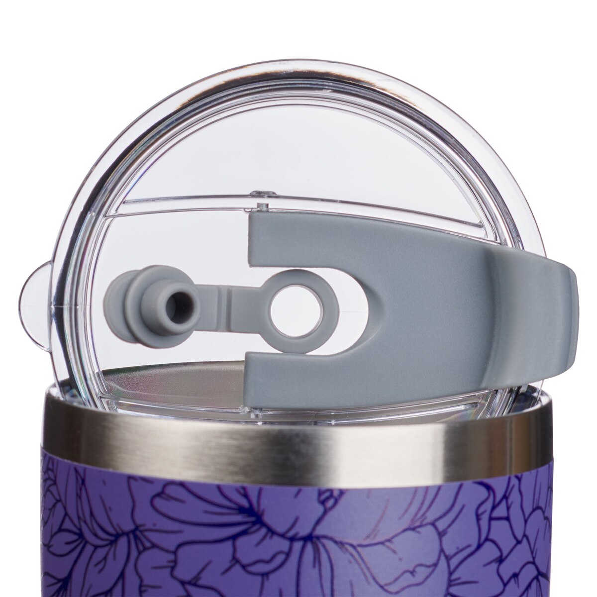Noble Things Lavender Floral Stainless Steel Tumbler - Proverbs 31:29 by Christian Art Gifts, product view 3
