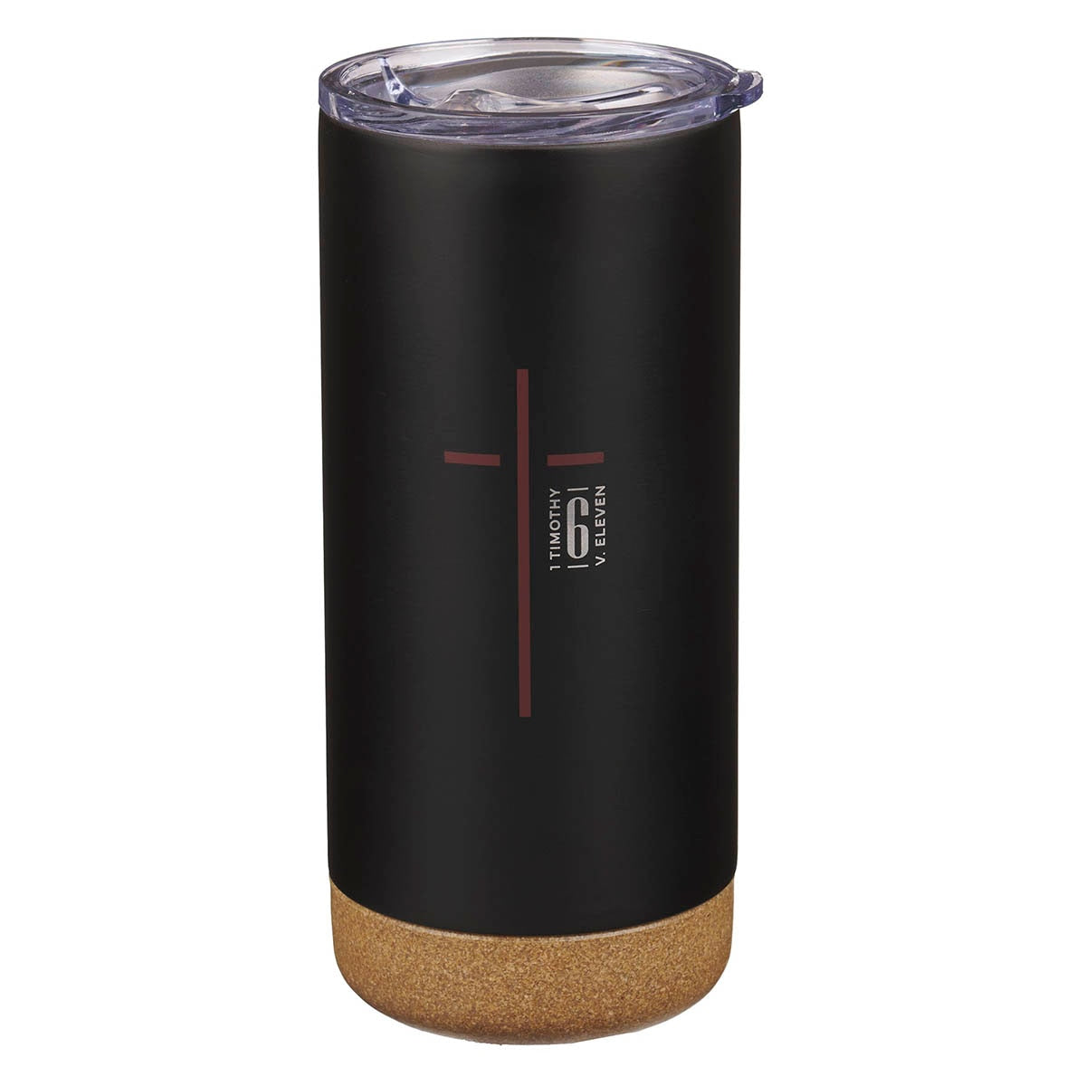 Man of God Black Stainless Steel Tumbler - 1 Timothy 6:11 by Christian Art Gifts